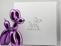 Jeff koons, purple balloon dog xxl - afbeelding 3 van  3