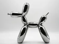 Jeff koons, silver gray balloon dog xxl