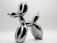 Jeff koons, silver gray balloon dog xxl - afbeelding 2 van  3