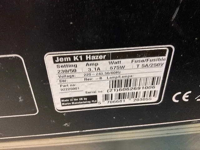 Jem k1 hazer rookmachine - afbeelding 4 van  6