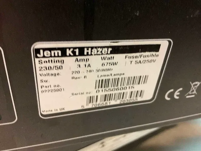 Jem k1 hazer rookmachine - afbeelding 5 van  5