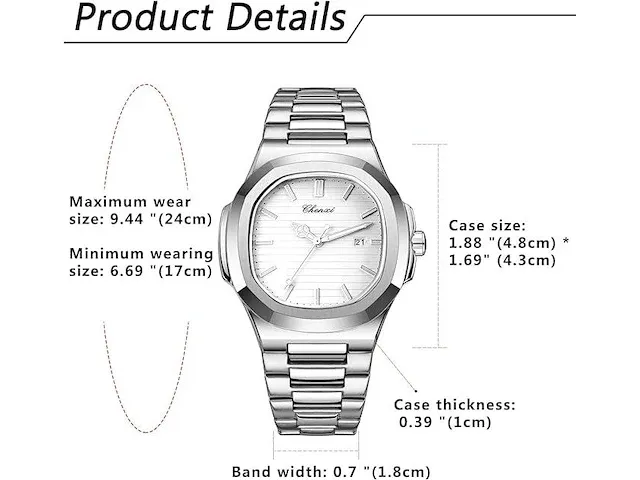 Jewelrywe horloges voor dames en heren 3stuks. - afbeelding 2 van  3