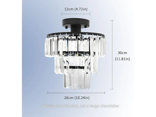 Jhlbyl moderne kristallen plafondlamp - afbeelding 2 van  4