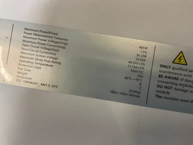 Jinko jkm405n-6rl3-b zonnepaneel (9x) - afbeelding 4 van  4