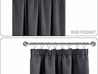 Jiuzhen verduisteringsgordijnen donkergrijs 260*140 - afbeelding 3 van  3