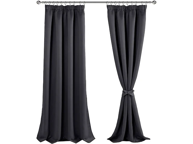 Jiuzhen verduisteringsgordijnen donkergrijs 260*140 - afbeelding 1 van  3