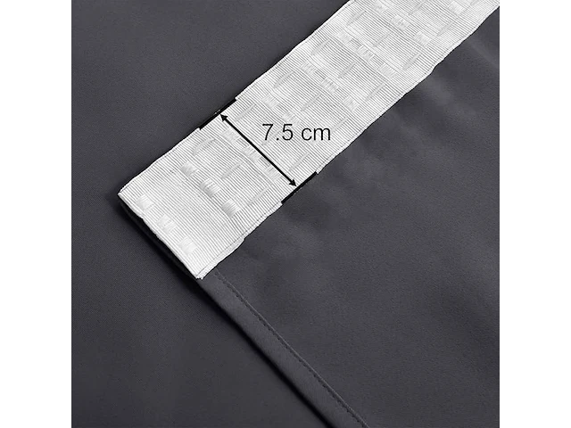 Jiuzhen verduisteringsgordijnen donkergrijs 260*140 - afbeelding 2 van  3