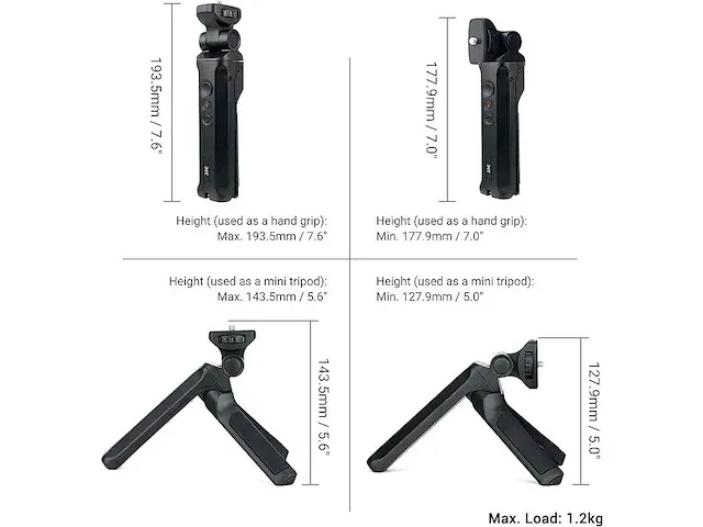 Jjc 2in1 shooting grip afstandsbediening - afbeelding 3 van  5