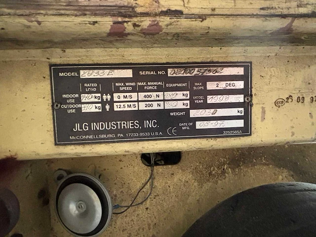 Jlg - 1998 - 2033e - hoogwerker - afbeelding 8 van  9