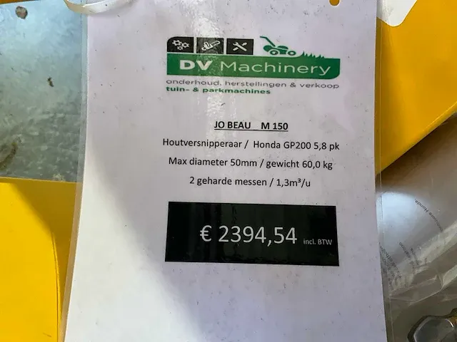 Jo beau m150 tuinhakselaar - afbeelding 5 van  5