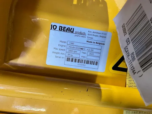 Jo beau v460f verticuteermachine - afbeelding 6 van  7