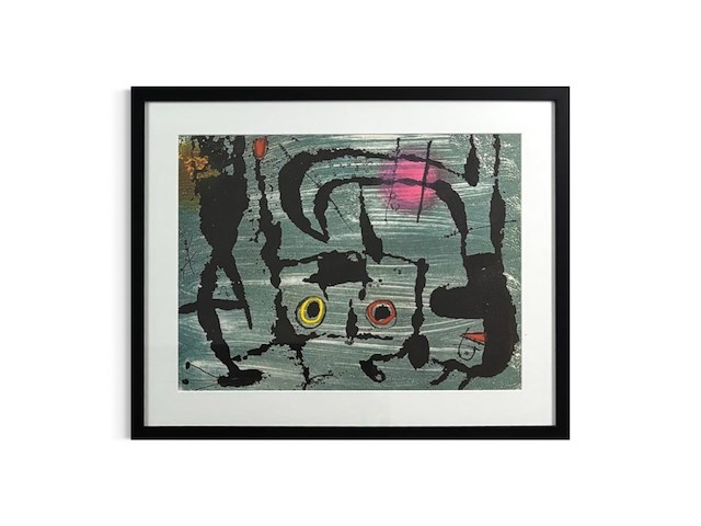 Joan miro - lithografie 1972 - afbeelding 1 van  1