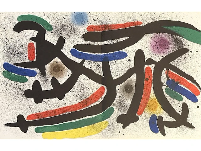 Joan miro - originele lithografie 1972 - afbeelding 1 van  1