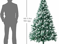 Jofony gevlokte kerstboom (180 x 79 cm) - afbeelding 3 van  5