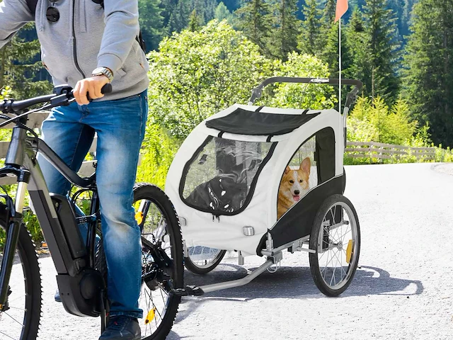 Jogger trailer hondenfiets voorwiel draaibaar - afbeelding 1 van  12