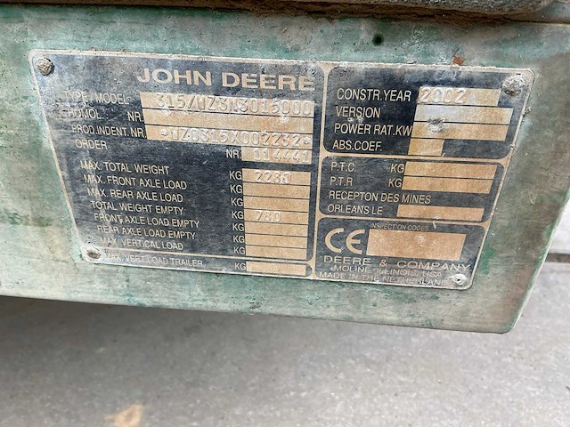 John deere 315 getrokken spuitmachine - afbeelding 7 van  7