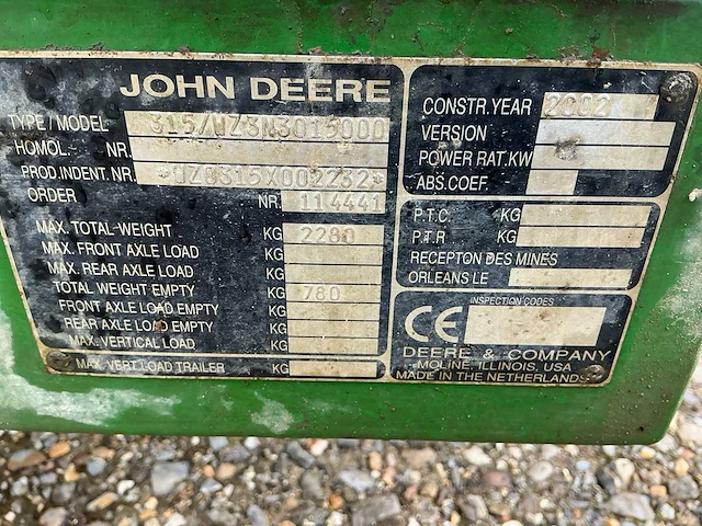 John deere 315/wz3 getrokken spuitmachine - afbeelding 7 van  7