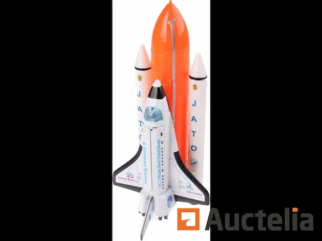 Johntoy space shuttle met licht en geluid wit 20 cm - afbeelding 1 van  4