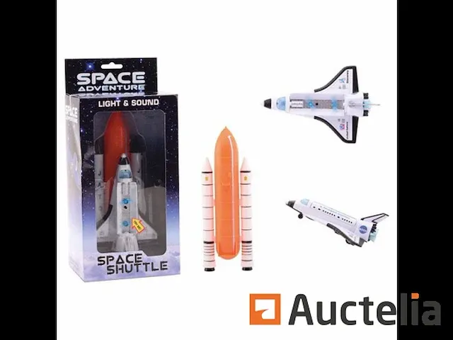 Johntoy space shuttle met licht en geluid wit 20 cm - afbeelding 4 van  4