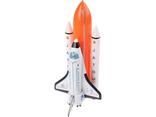 Johntoy space shuttle met licht en geluid wit 20 cm - afbeelding 1 van  2