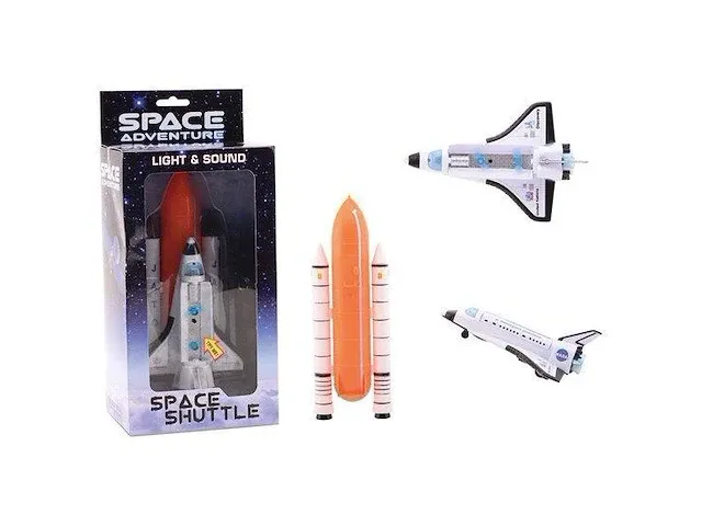 Johntoy space shuttle met licht en geluid wit 20 cm - afbeelding 2 van  2