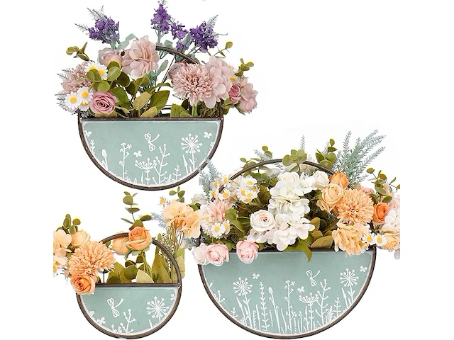 Joneshousedeco ronde groene muur plantenbak - afbeelding 1 van  3