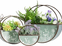 Joneshousedeco ronde groene muur plantenbak - afbeelding 2 van  3