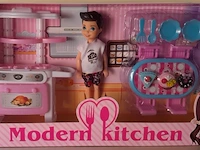 Jonotoys tienerpop modern kitchen 11-delig - afbeelding 4 van  5