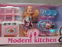 Jonotoys tienerpop modern kitchen 11-delig - afbeelding 1 van  3