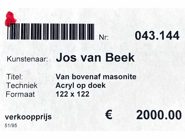 Jos van beek - van bovenaf - acryl op paneel - afbeelding 4 van  12