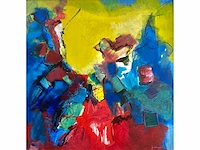 Jos van beek - van bovenaf - acryl op paneel
