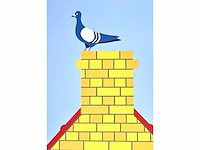 Joseph willaert - duif op het dak - zeefdruk - afbeelding 6 van  7