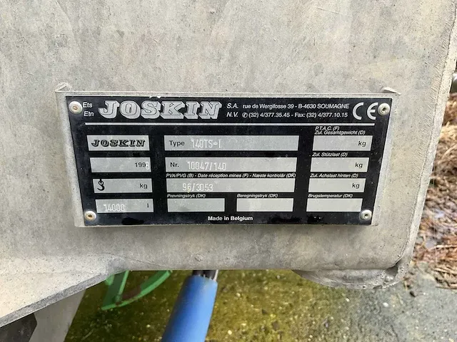 Joskin 140 ts-i mesttank - afbeelding 13 van  13