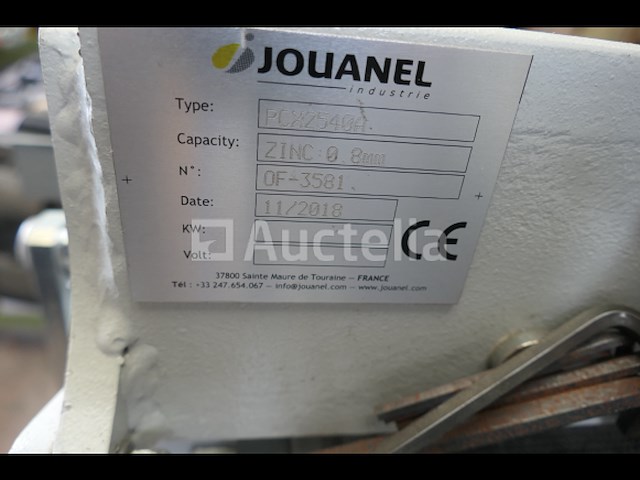 Jouanel handmatige schaar, buigmachine, extrusiemachine pcx2540a - afbeelding 16 van  20