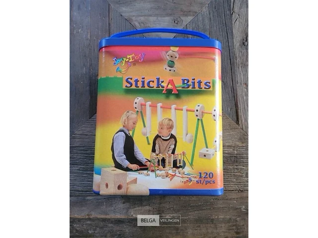 Joy - toy bouwspel - stick a bits 120 stuks/vanaf 4 jr. - afbeelding 1 van  4