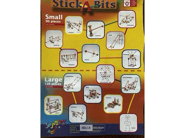 Joy - toy bouwspel - stick a bits 120 stuks/vanaf 4 jr. - afbeelding 4 van  4