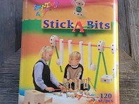 Joy - toy bouwspel - stick a bits 120 stuks/vanaf 4 jr. - afbeelding 1 van  4