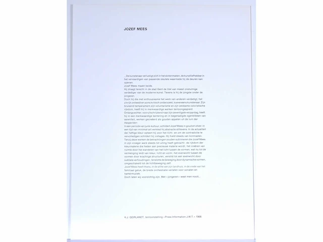 Jozef mees - kleurenzeefdruk - afbeelding 8 van  8