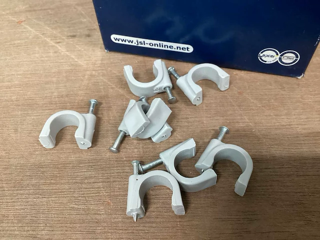 Jsl kabelclip 12 mm grijs, doos 100 stuks (31x) - afbeelding 2 van  3