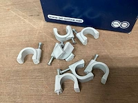 Jsl kabelclip 12 mm grijs, doos 100 stuks (31x) - afbeelding 2 van  3