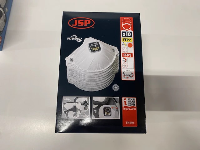 Jsp fmp3v filterspec masker met bril + 8x10 jsp ffp2 filters - afbeelding 2 van  5