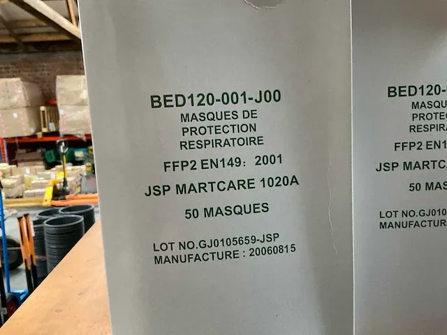 Jsp martcare 1020a ffp2 mondmasker (300x) - afbeelding 3 van  3