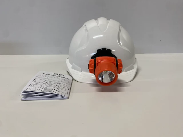 Jsp veiligheidshelm wit + lamp - 5st - afbeelding 1 van  5