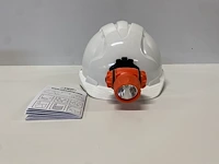 Jsp veiligheidshelm wit + lamp - 5st - afbeelding 1 van  5