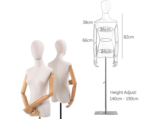 Jueraori kledingpop - afbeelding 2 van  3