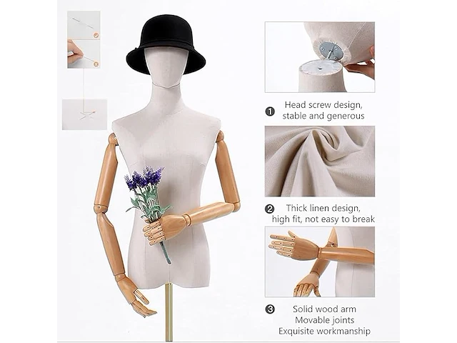 Jueraori kledingpop - afbeelding 3 van  3