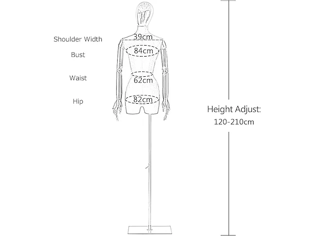 Jueraori verstelbare mannequin - afbeelding 2 van  3