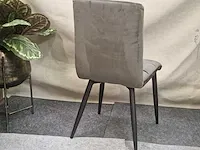 Julia grey velvet - dining chairs (4x) - afbeelding 2 van  4