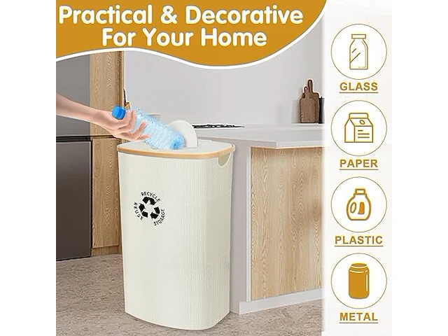 Junebrushs verzamelcontainer met deksel, 100 l - afbeelding 2 van  5