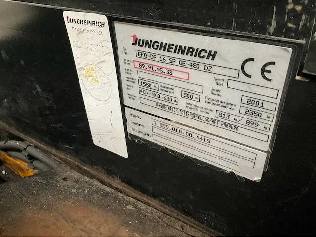 Jungheinrich efg-df 16 - 2001 - afbeelding 10 van  21